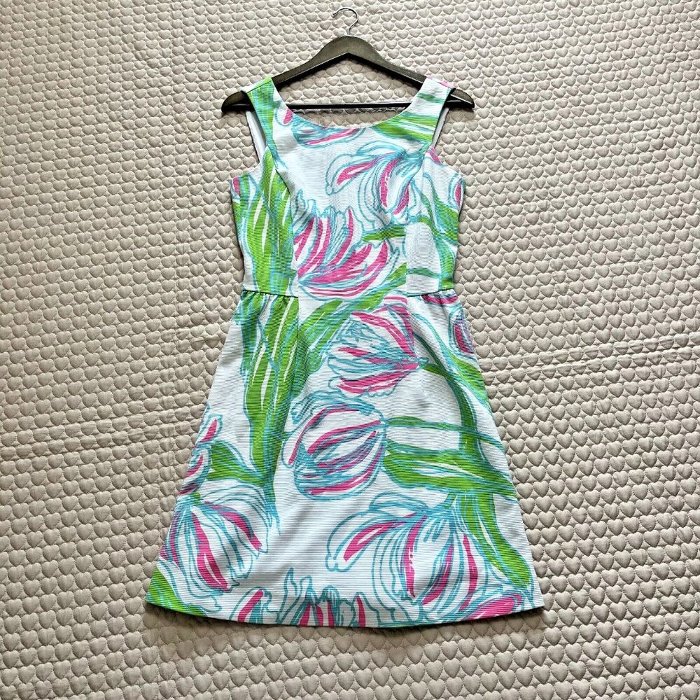 Lilly Pulitzer Pink and Green Floral Mini Dress